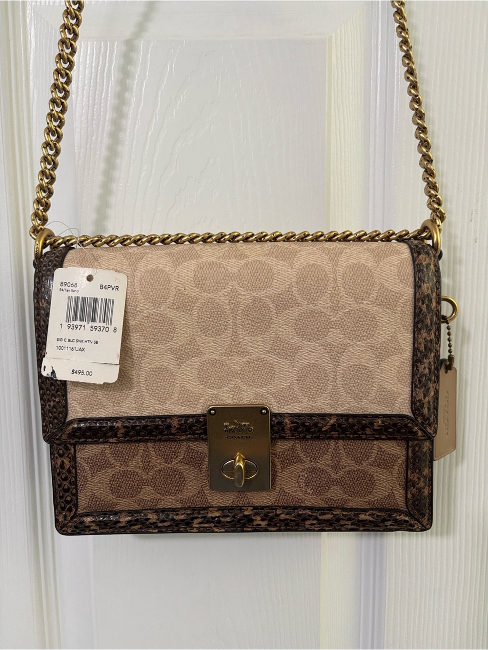 NWT Coach authentic Hutton Shoulderbag snakeskin